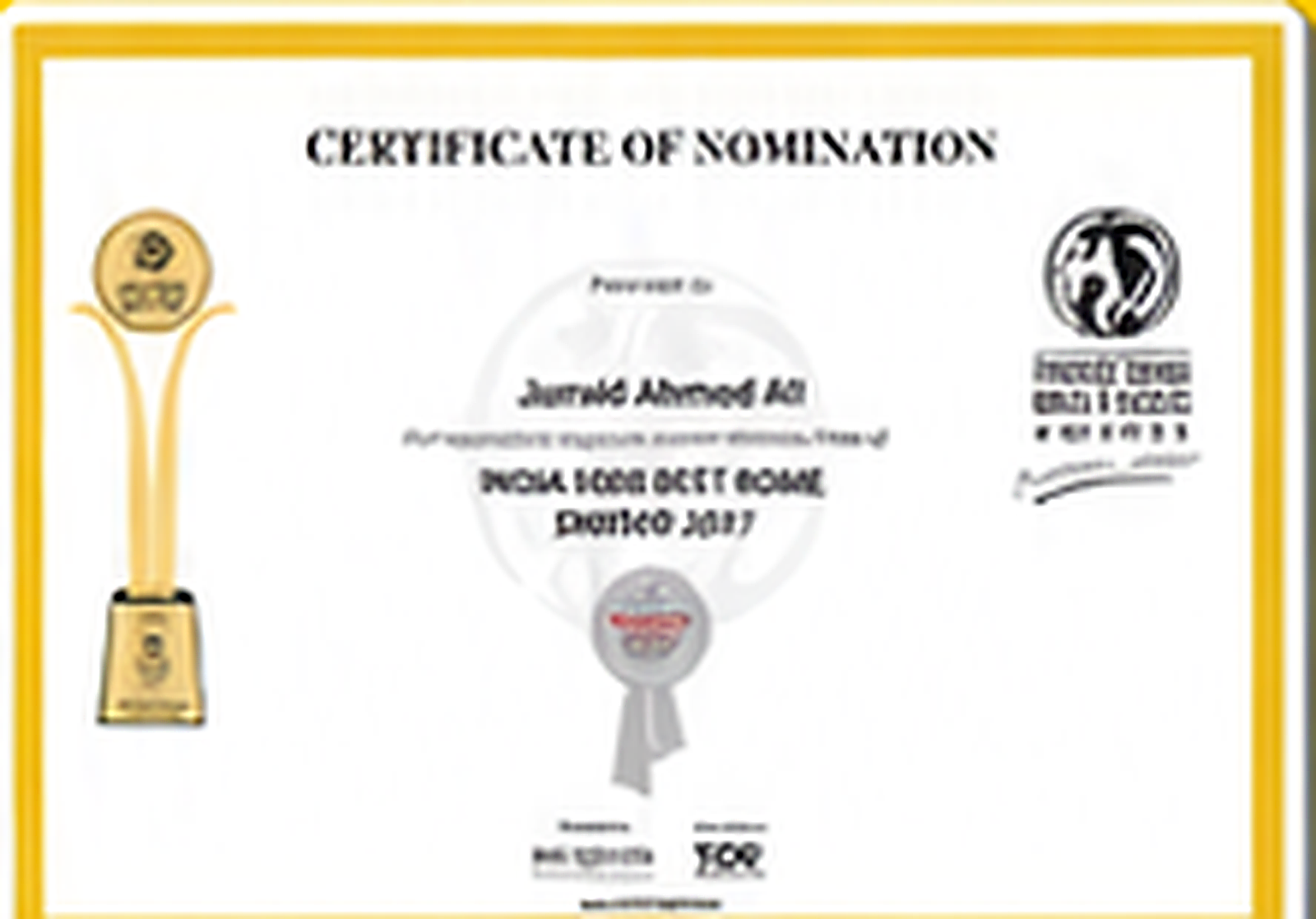 Certificate of Nomination